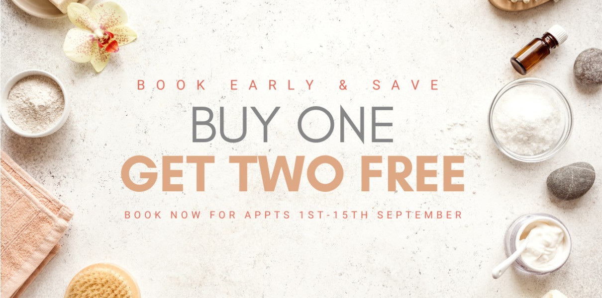 Buy 1 get 2 FREE - Early bird booking offer!